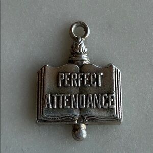Perfect Attendance ABWA Vintage Sterling Silver Charm
